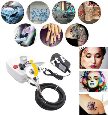 Dual-Action Airbrush & Compressor Kit For Art Painting Tattoo Manicure Craft Cake Spray Model Air